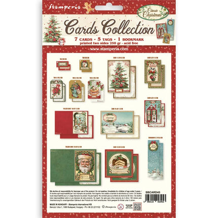 Collection de cartes artistiques imprimées - Noël classique