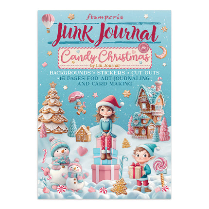 Autocollants, découpes et fonds pour junk journal - Candy Christmas