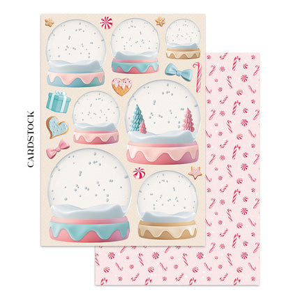 Autocollants, découpes et fonds pour junk journal - Candy Christmas