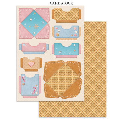 Autocollants, découpes et fonds pour junk journal - Candy Christmas
