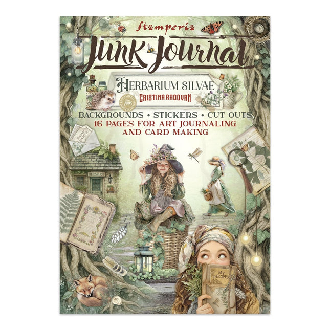 Junk journal stickers, cut-outs, backgrounds - Herbarium Silvae