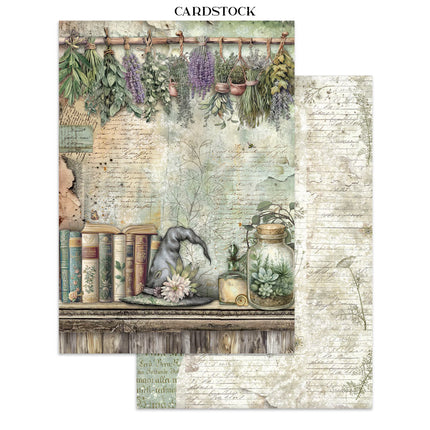 Junk journal stickers, cut-outs, backgrounds - Herbarium Silvae