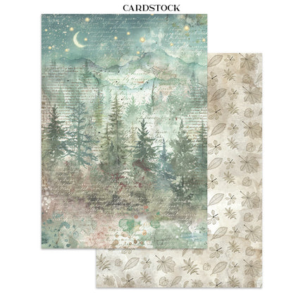 Junk journal stickers, cut-outs, backgrounds - Herbarium Silvae