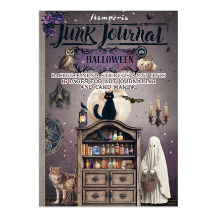 Printed Art Junk journal: stickers, cut-outs, backgrounds for Art and Craft - Halloween