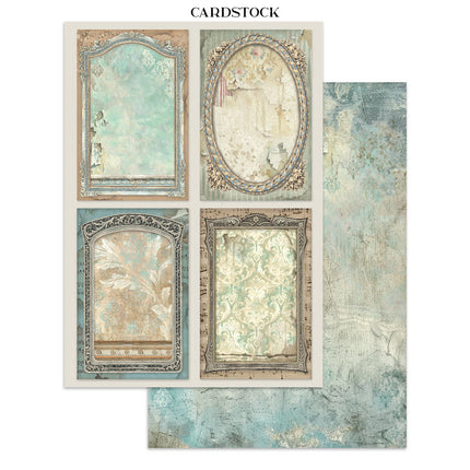 Junk journal artistique imprimé : autocollants, découpes, fonds pour loisirs créatifs - Symphony
