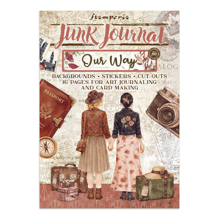 Junk journal artistique imprimé : autocollants, découpages, fonds pour les arts et loisirs créatifs - À notre façon