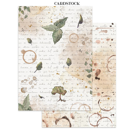 Junk journal artistique imprimé : autocollants, découpages, arrière-plans pour l’art et les loisirs créatifs - Flowers and Poems