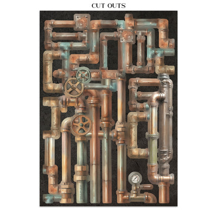 Points d’intérêt pour junk journal en art imprimé pour les loisirs créatifs A5 - Jardins du Temps