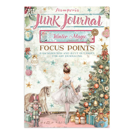 Points forts d’art imprimés pour junk journal, loisirs créatifs, A5 - Winter Magic