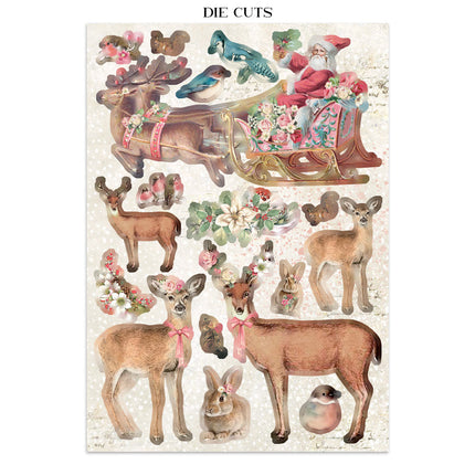 Points forts d’art imprimés pour junk journal, loisirs créatifs, A5 - Winter Magic