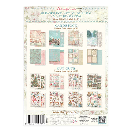 Points forts d’art imprimés pour junk journal, loisirs créatifs, A5 - Winter Magic