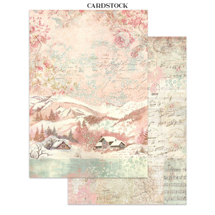 Points forts d’art imprimés pour junk journal, loisirs créatifs, A5 - Winter Magic