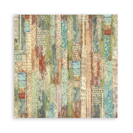 Lot de 4 feuilles de tissu cm 30x30 - Jardin