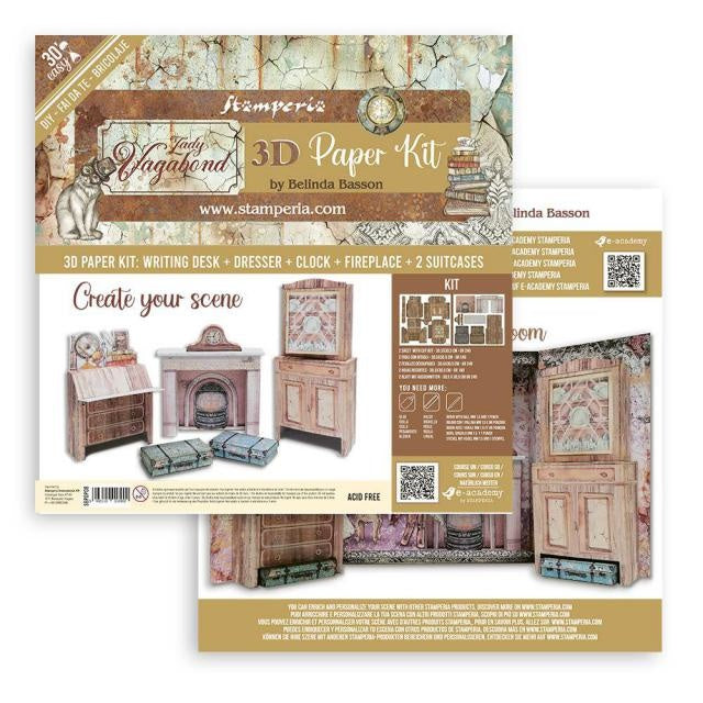 Kit papier 3D - Style de vie de dame