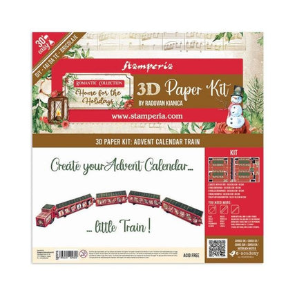 Kit papier 3D - Maison romantique pour les fêtes