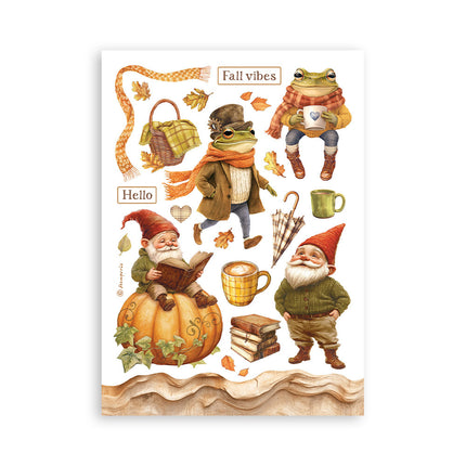 Bloc de washi, 8 feuilles A5 - Whispering woods