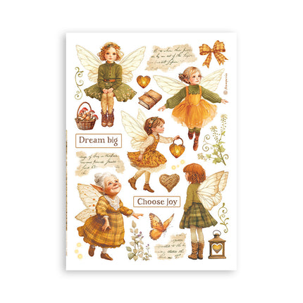 Bloc de washi, 8 feuilles A5 - Whispering woods