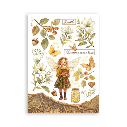 Bloc de washi, 8 feuilles A5 - Whispering woods