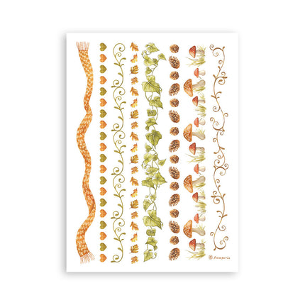 Bloc de washi, 8 feuilles A5 - Whispering woods