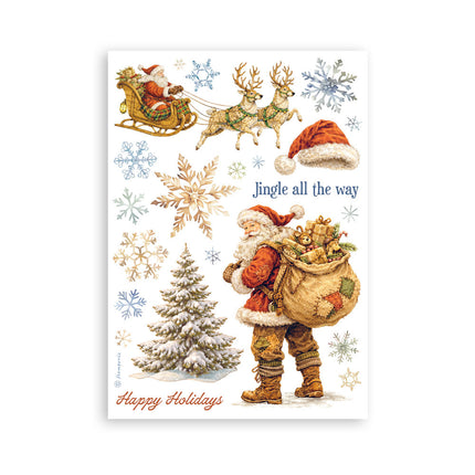 Bloc de washi imprimé pour loisirs créatifs, A5, 8 feuilles - Silent Night