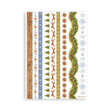 Bloc de washi imprimé pour loisirs créatifs, A5, 8 feuilles - Silent Night
