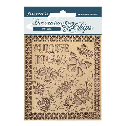 Copeaux décoratifs cm 14x14 - Garden of Promises Notre amour, nos rêves