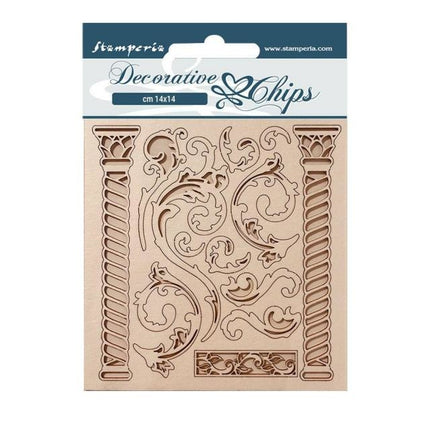 Pièces décoratives cm 14x14 - Forêt magique colonnes