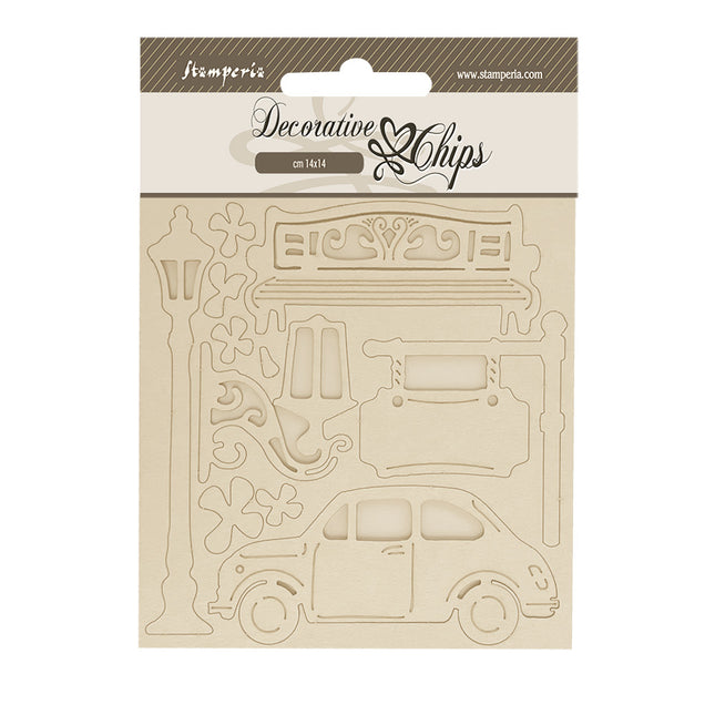 Découpes décoratives 14x14 cm - Art of Travelling voiture