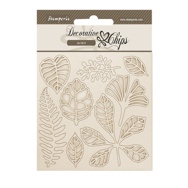 Découpes décoratives cm 14x14 - Herbarium Silvae feuilles