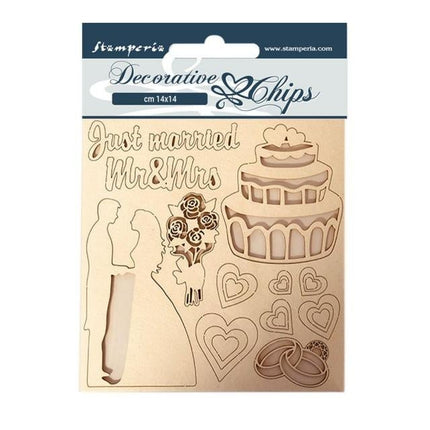 Éléments décoratifs 14x14 cm - Belle au bois dormant Just Married