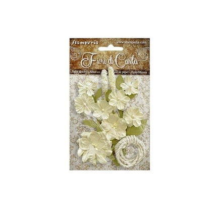 Set de fleurs en papier gardénia et fleurs de printemps