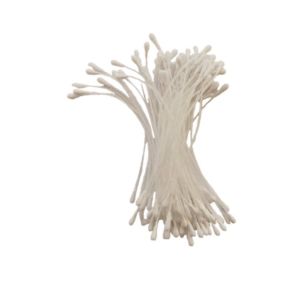 Lot de 100 étamines de 8 cm, blanches