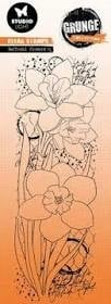 Tampon transparent SL Fleurs de jonquille Collection Grunge n°396