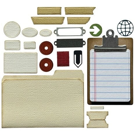 Matrice Thinlits de Tim Holtz Vault Noteworthy (24 pièces)