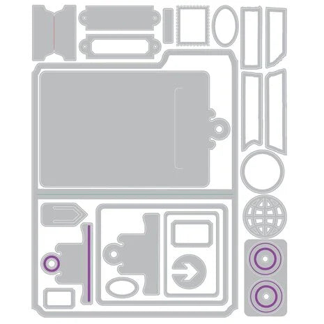 Matrice Thinlits de Tim Holtz Vault Noteworthy (24 pièces)