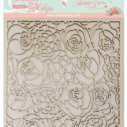 Découpes décoratives 14x14cm. Motif de roses