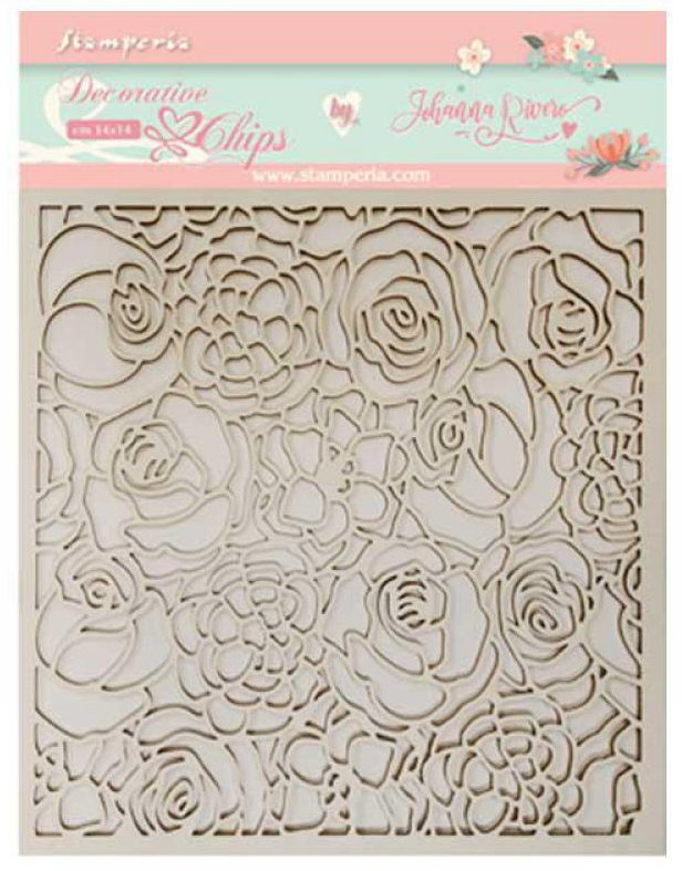 Découpes décoratives 14x14cm. Motif de roses