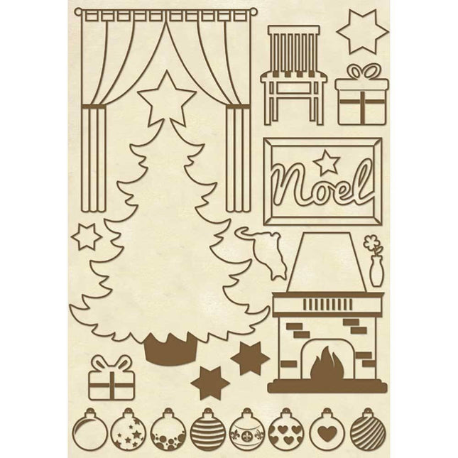 Cadres en bois format A5 - Maison de Noël