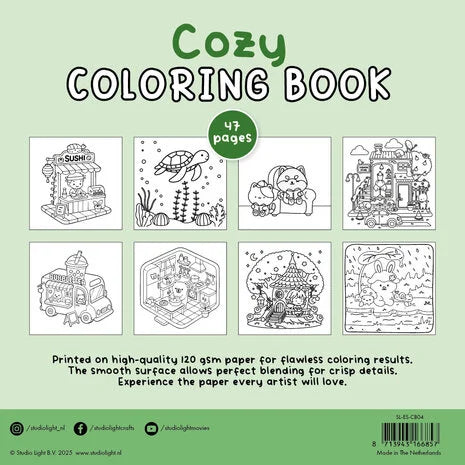 Livre de coloriage Essentials Cozy (SL-ES-CB04)