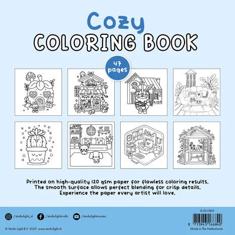Livre de coloriage Essentials Cozy (SL-ES-CB03)