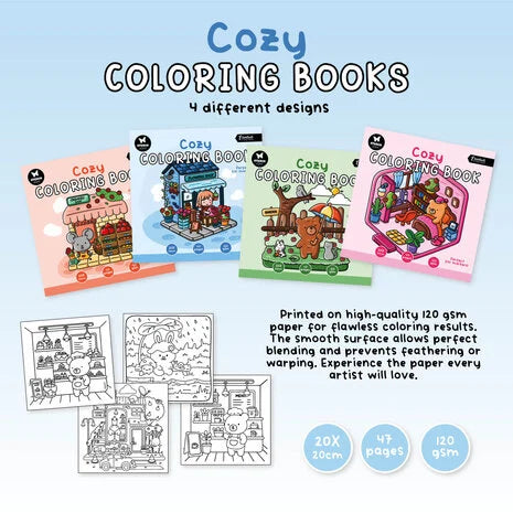Livre de coloriage Essentials Cozy (SL-ES-CB05)