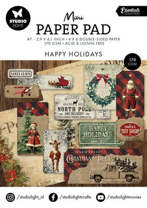 Mini bloc de papier SL Happy Holidays Essentials n°323