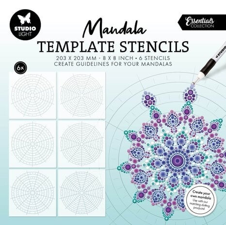 Pochoirs à mandalas (6 pièces) (SL-ES-MASK399)
