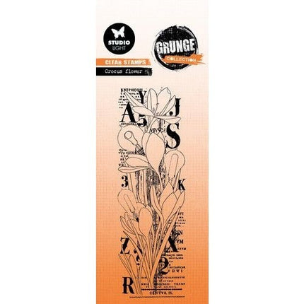 Tampon transparent SL Fleur de crocus, collection Grunge n° 392