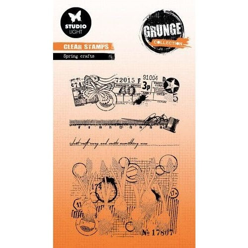 Tampon transparent SL Loisirs créatifs de printemps, collection Grunge n° 398