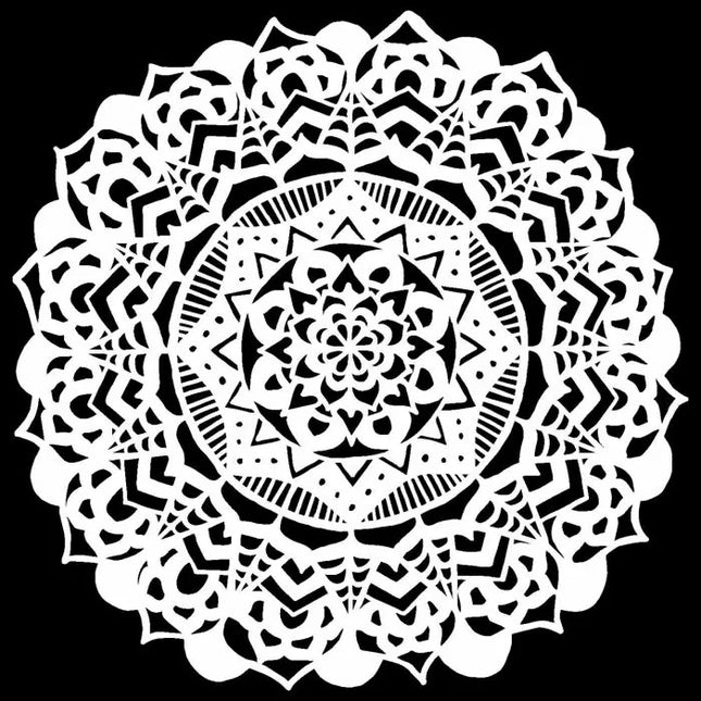 The Crafter's Workshop • Pochoir Fancy Mandala 15,2x15,2cm