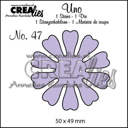 Crealies • Matrice de découpe Uno n°47 Fleurs 19