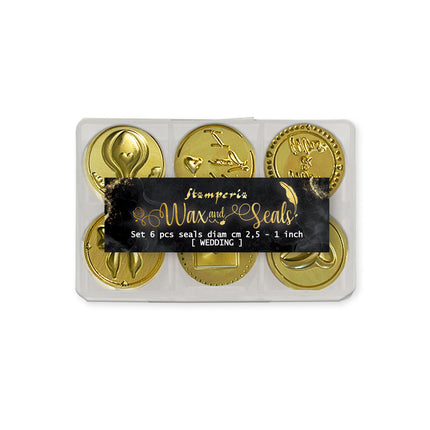 Set de 6 sceaux de 2,5 cm de diamètre - Mariage