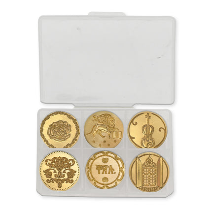 Lot de 6 cachets de 2,5 cm de diamètre - City of Art