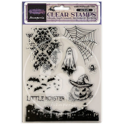 Motif de tampon acrylique décoratif pour loisirs créatifs cm 14x18 - Halloween